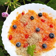 Legumes ao vapor com feijão e esparregado