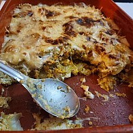 Tofu com puré e esparregado de couve toscana