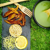 Estufado com arroz de espargos