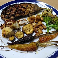 Estufado com arroz de espargos