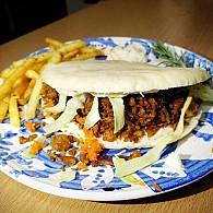 Flor de Bananeira com batata frita