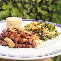Tofulhau com natas e crosta de broa no forno
